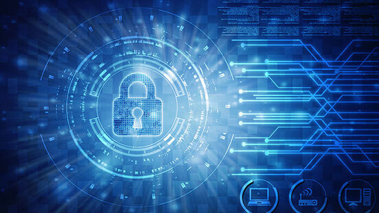 2d,Illustration,Safety,Concept:,Closed,Padlock,On,Digital,Background